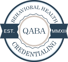 QABA Behavioral Health Credentialing official seal, established 2012
